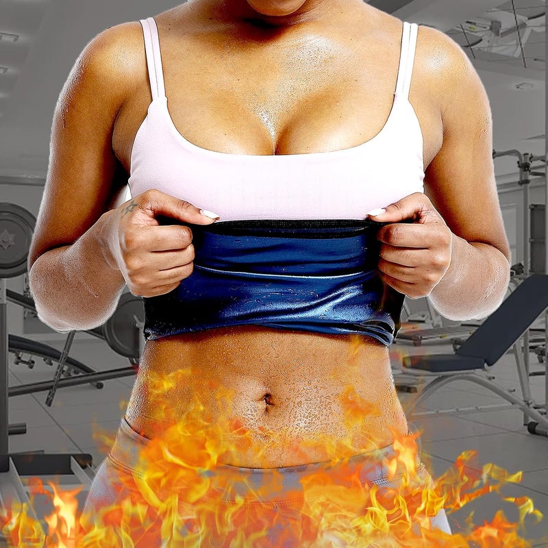 BXVX Sweat Waist Trimmer Trainer Belt Wrap Belly Sweat Band Sauna Slimming Belt for Women Lower Belly Fat Plus Size - Image 2
